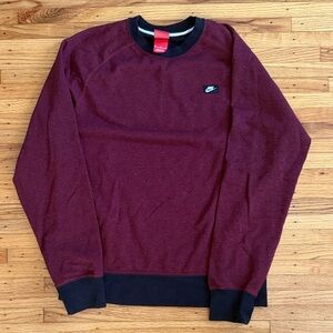 Nike Men's Maroon Crewneck Sweater
